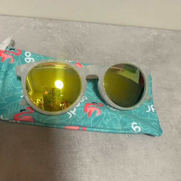 Goode Round Sunglasses with Yellow Lenses - Picture 1 of 3